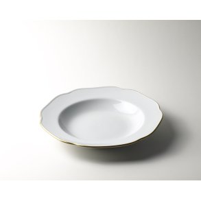 Dyb etallerkner guldkant 21cm