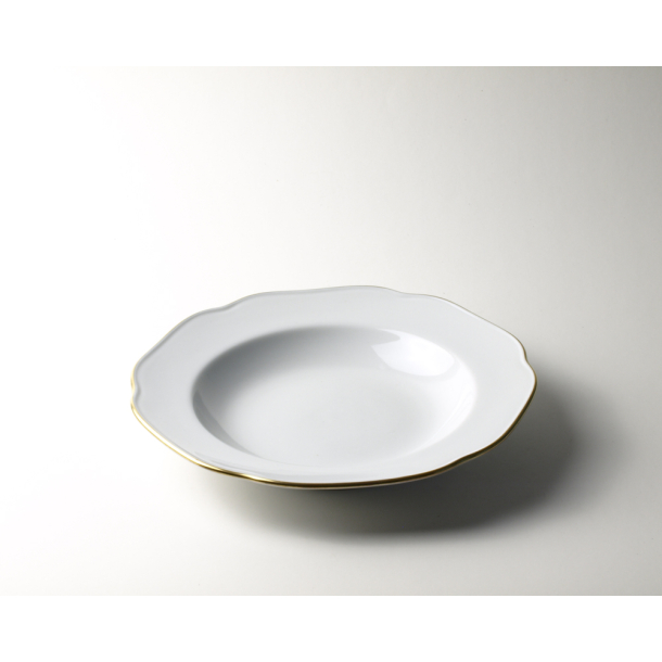 Dyb etallerkner guldkant 21cm