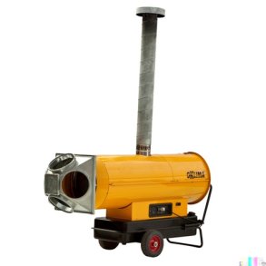 Oliefyr m/ tank, uden diesel. Gul