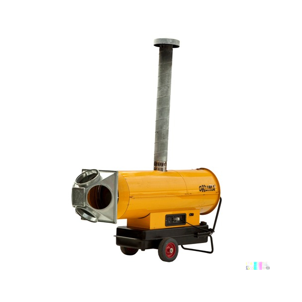 Oliefyr m/ tank, uden diesel. Gul